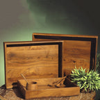 Iris Solid Wood Serving Tray — view 1