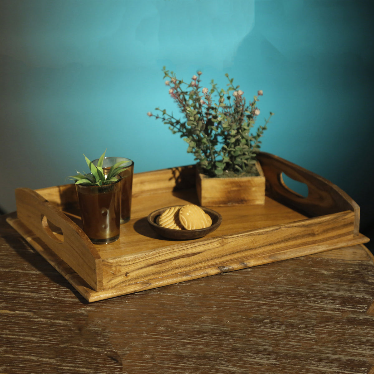 Mirabel Solid Wood Serving Tray — view 1