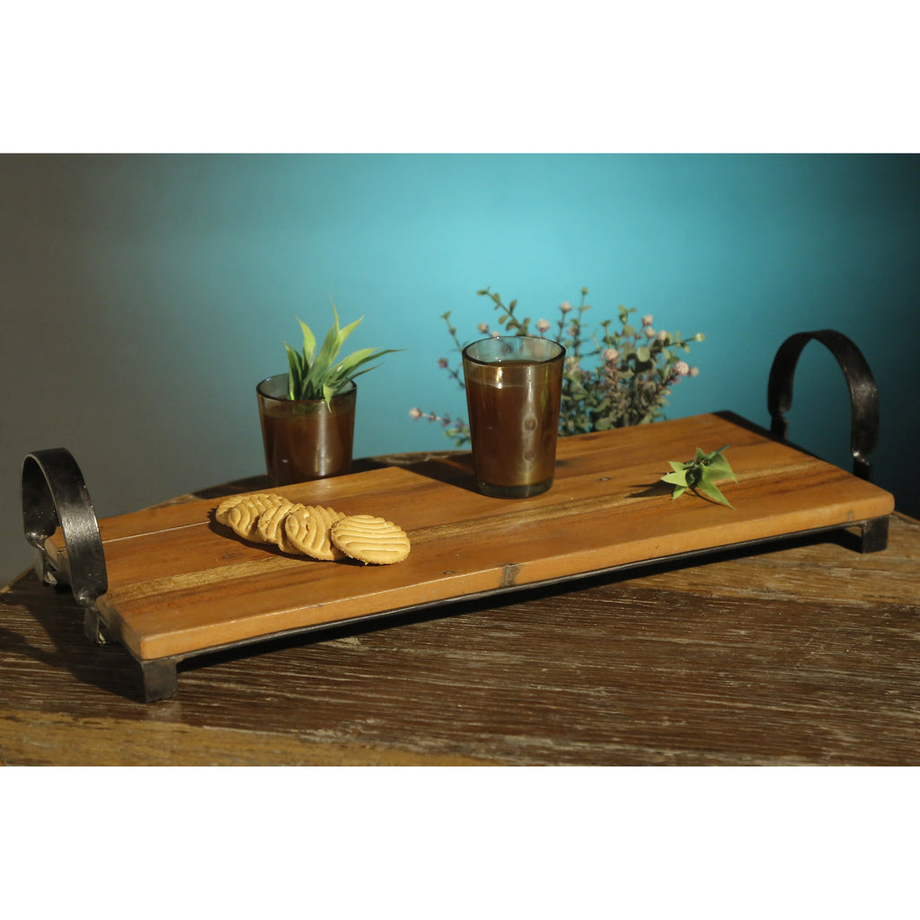 Laurel Solid Wood Serving Tray — view 1