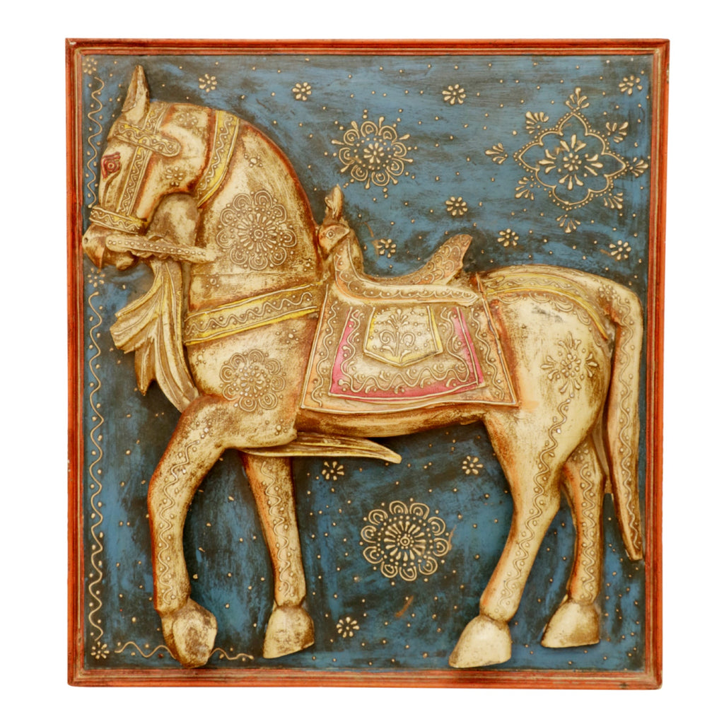 Alora Ivory Horse Wall Panel — view 1