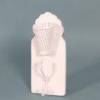 Calista Glass Panel White Wall Hook Rack — view 1