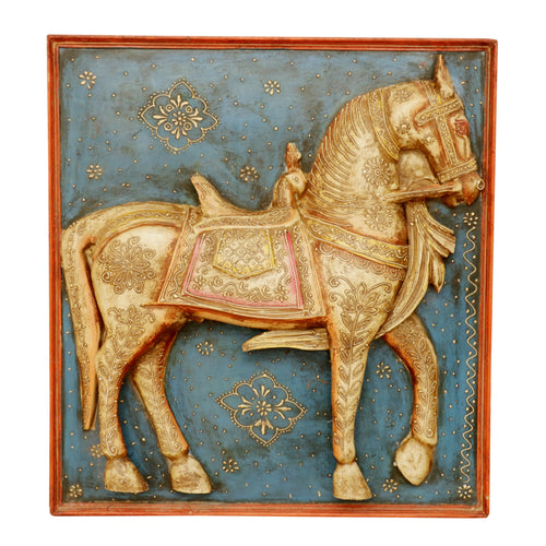 Alma White Horse Wall Panel — view 2