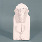 Calista Glass Panel White Wall Hook Rack — view 2