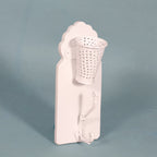 Calista Glass Panel White Wall Hook Rack — view 3