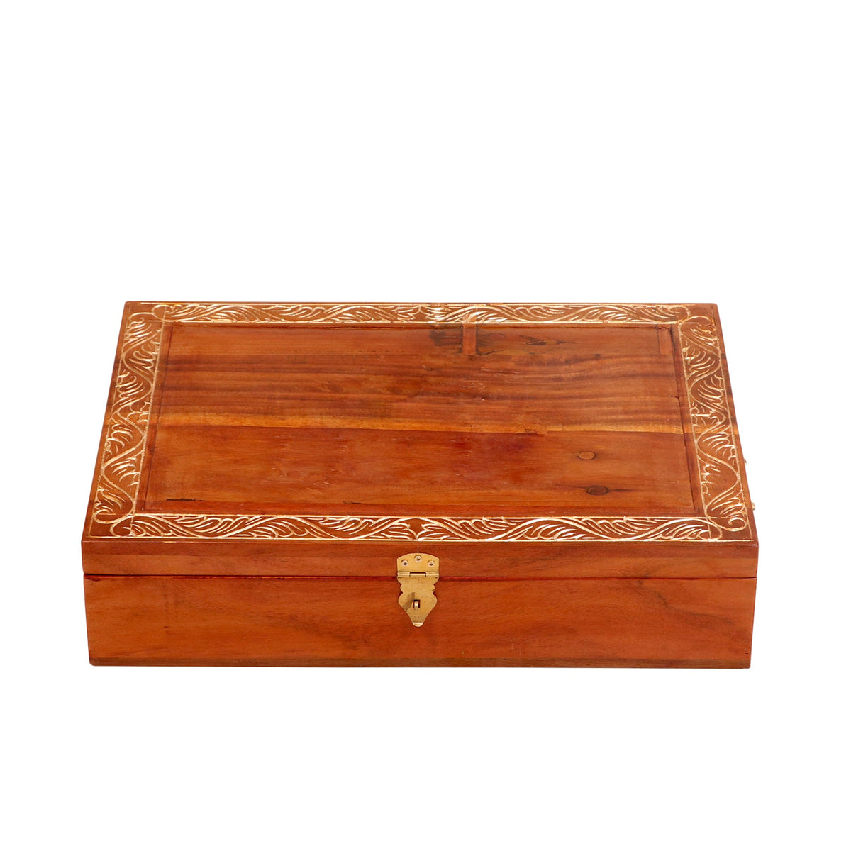 Evora Carved Gold Storage Box — view 3