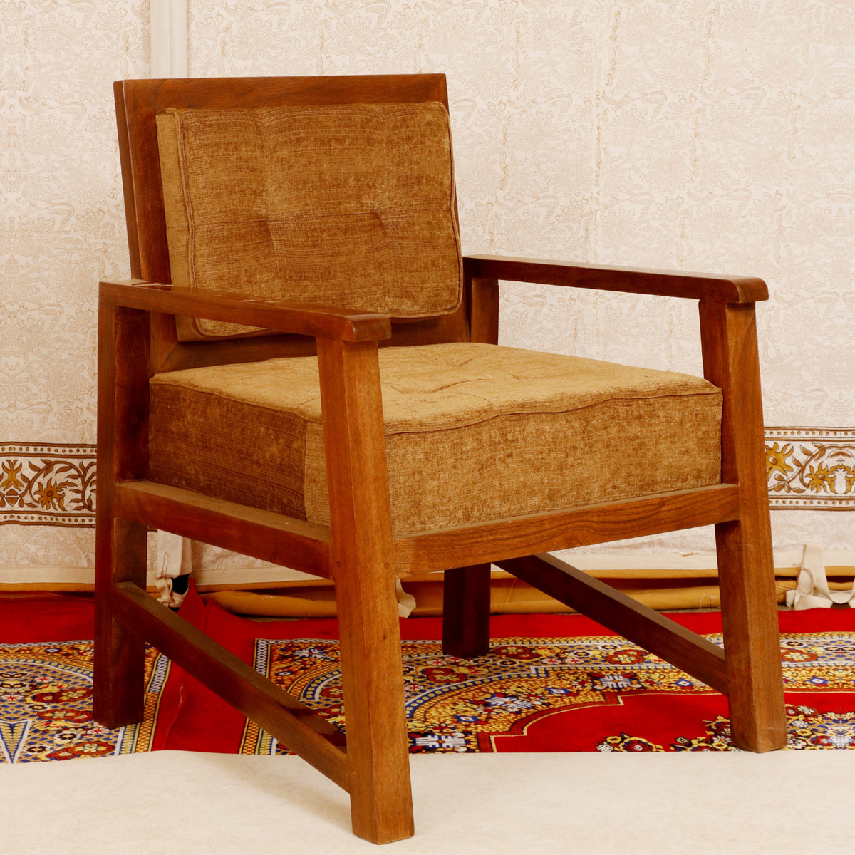Renata Solid Wood Armchair — view 4