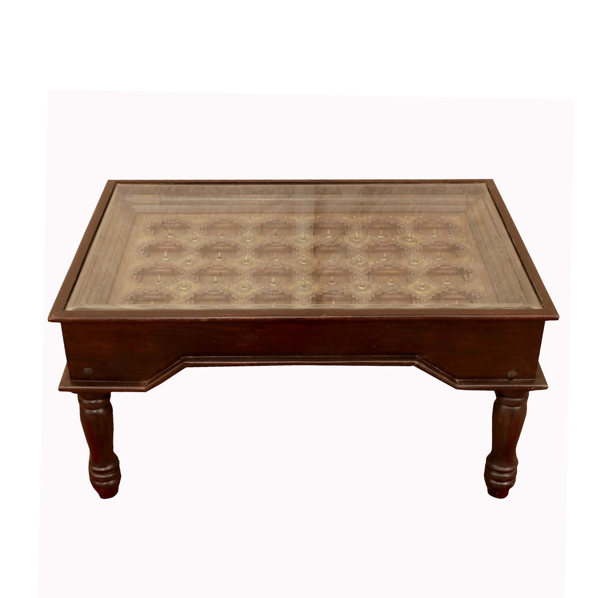 Alma Brass Detail Coffee Table — view 2