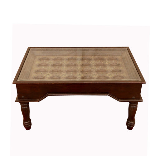 Alma Brass Detail Coffee Table — view 2