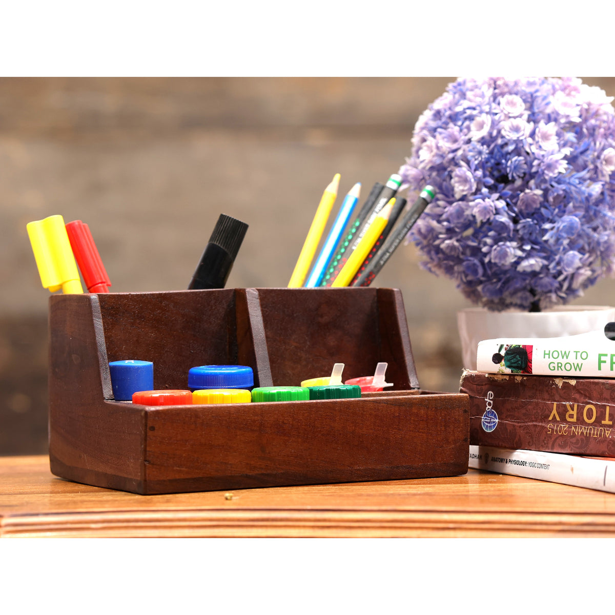 Marlow Solid Wood Desktop Slot Organizer - Natural - product image 1