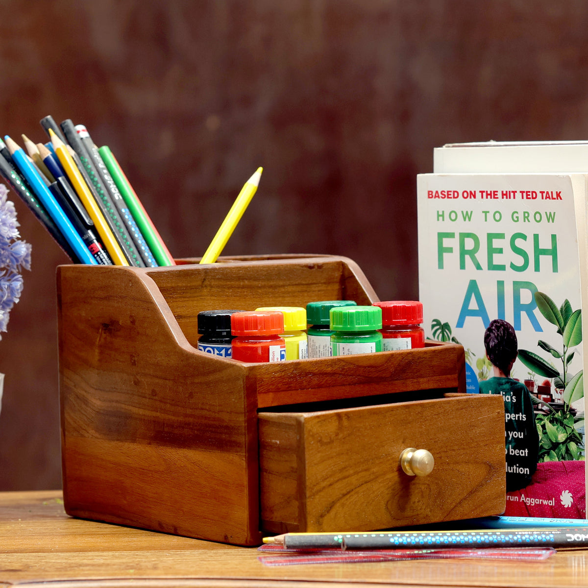Finley Solid Wood Drawer Desk Organizer - product image 1