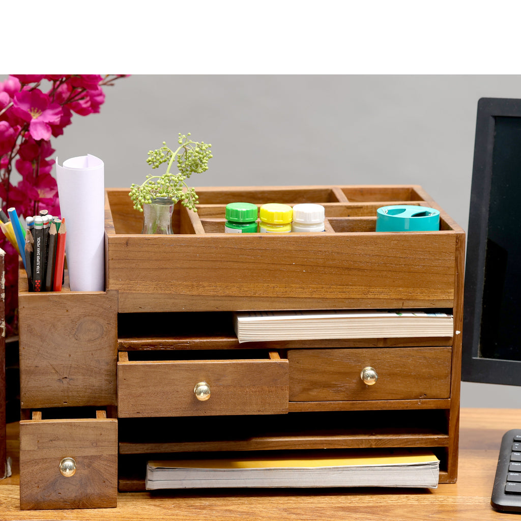 Leighton Solid Wood Drawer Desk Organizer - product image 1