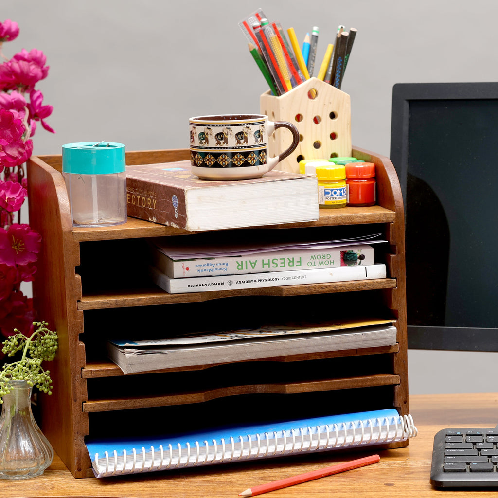 Merritt Solid Wood Desktop File Organizer - product image 1