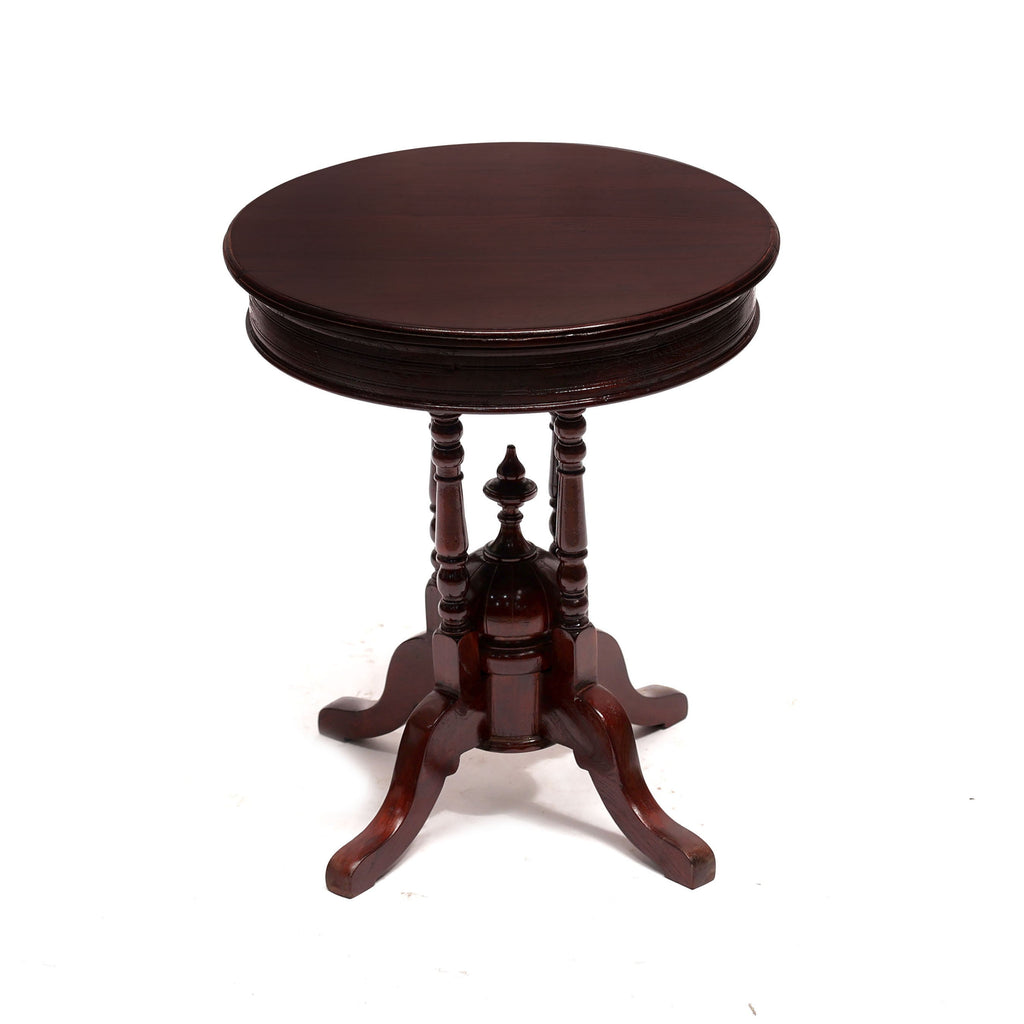 Orla Carved Round Side Table — view 1