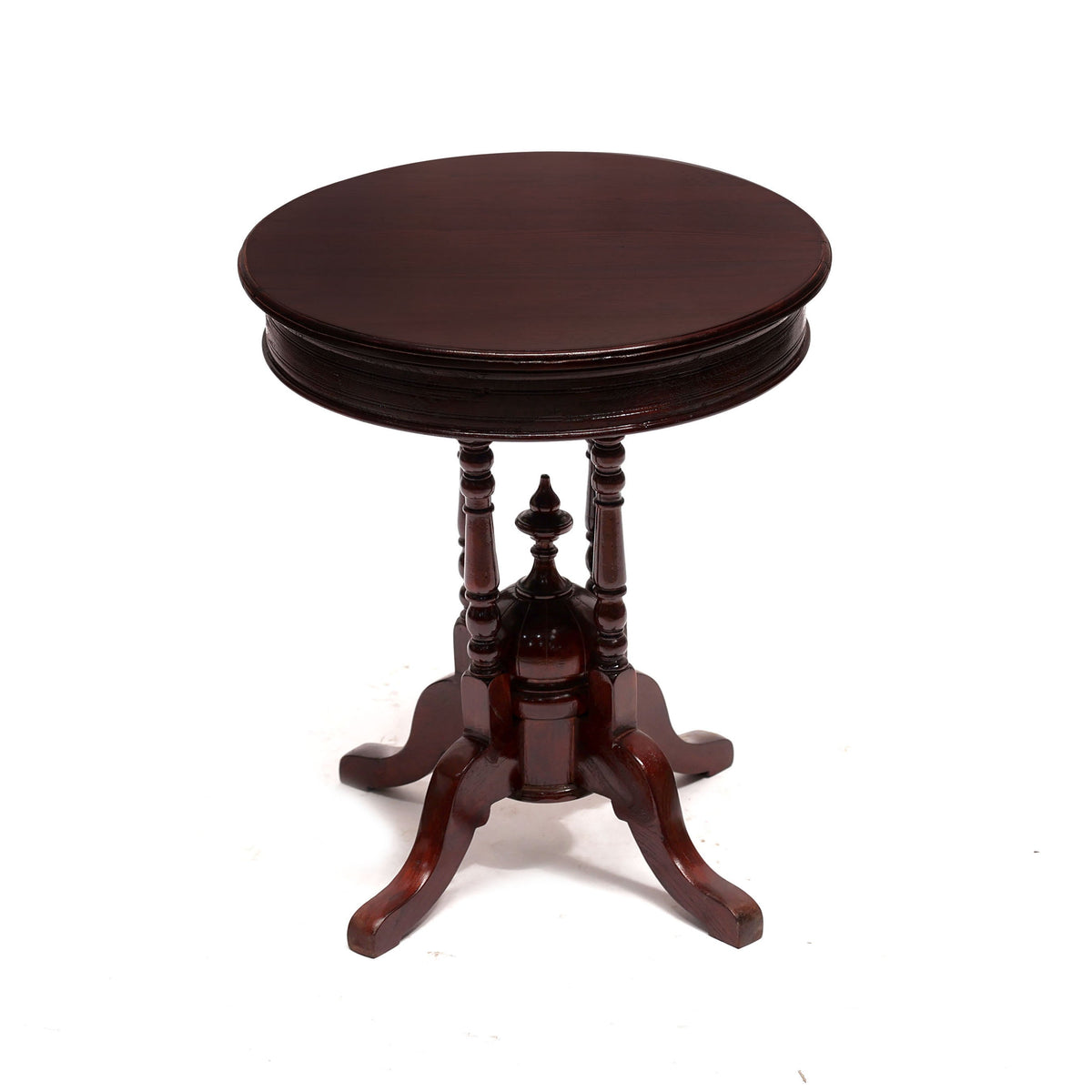 Orla Carved Round Side Table — view 1