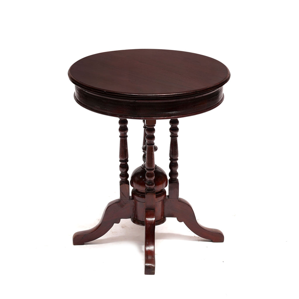 Orla Carved Round Side Table — view 2