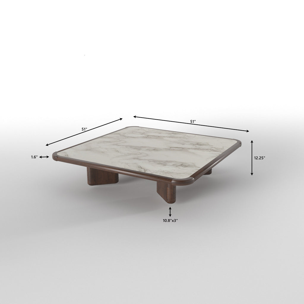 Nara Solid Wood Square Floor Dining Set – product image 10