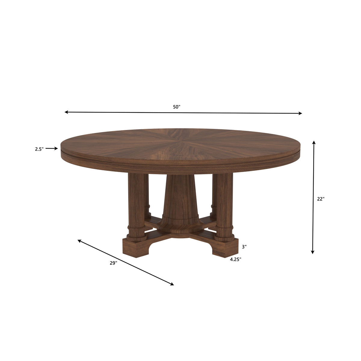 Evora Solid Wood Round Dining Set – product image 10