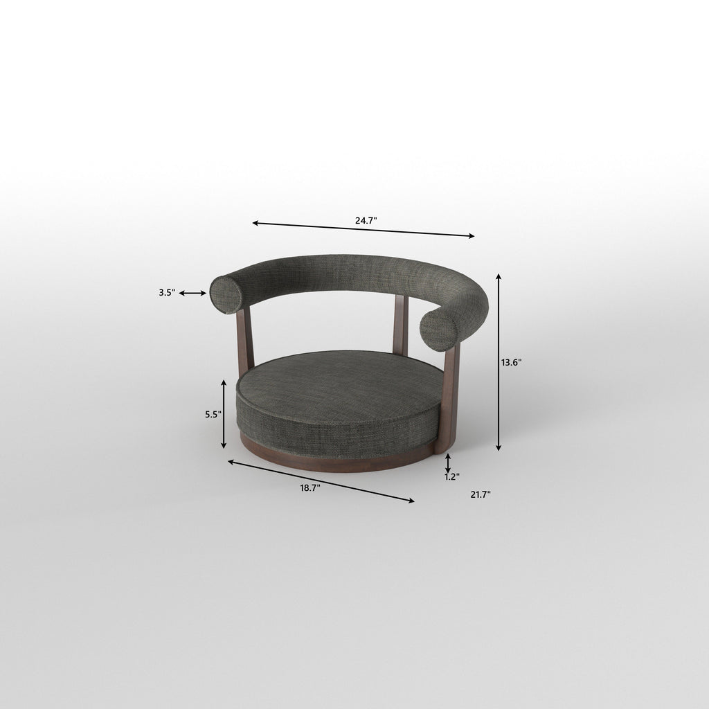 Akari Solid Wood Oval Floor Dining Set – product image 10