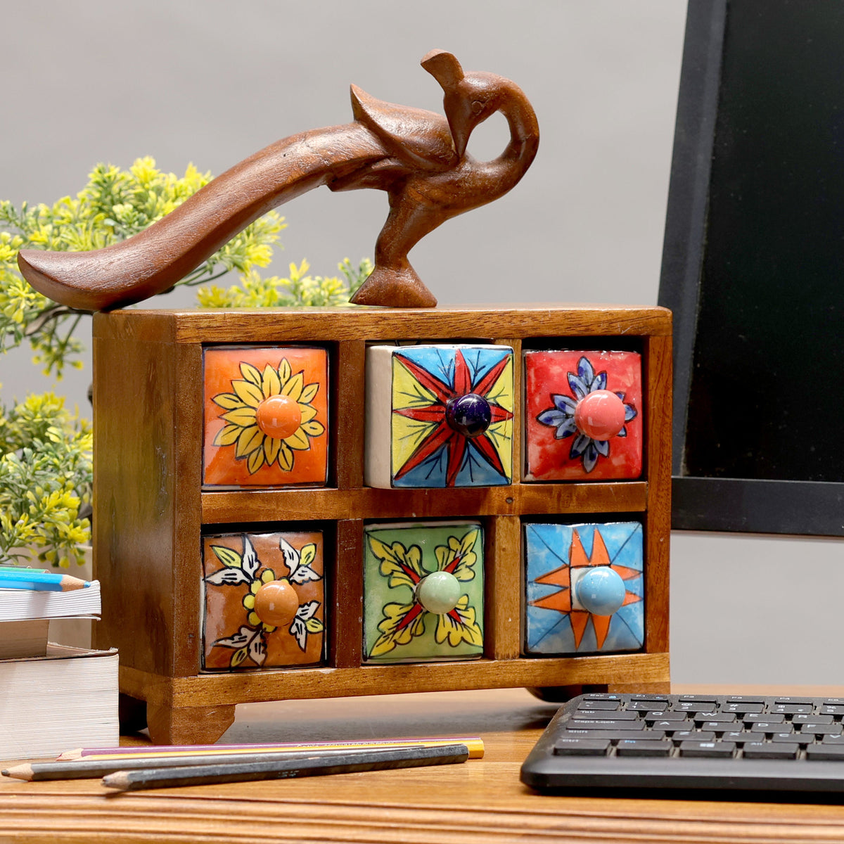 Fable 6 Drawer Ceramic Chest - Colourful - product image 1