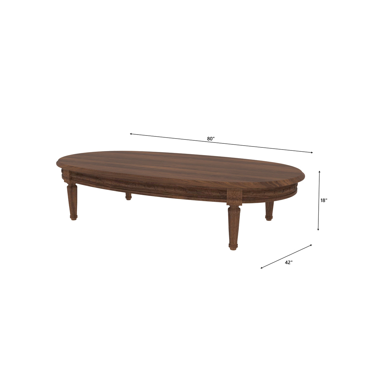 Odessa Carved Solid Wood Oval Dining Set – product image 11