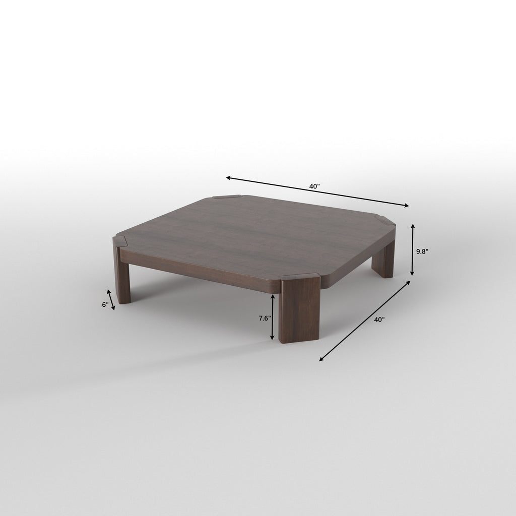 Kyoto Solid Wood Square Floor Dining Set – product image 11
