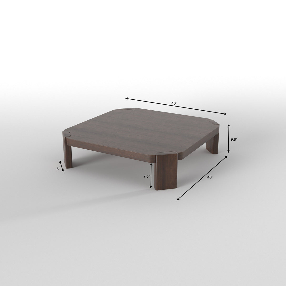 Kyoto Solid Wood Square Floor Dining Set – product image 11