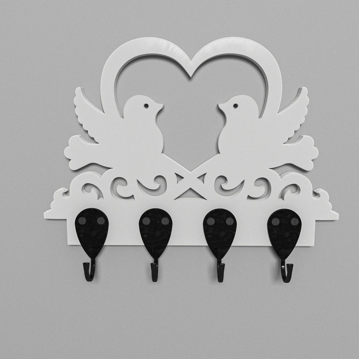 Arlo Bird Engineered Wood 4-Hook Wall Rack — view 2