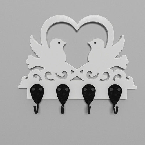 Arlo Bird Engineered Wood 4-Hook Wall Rack — view 2