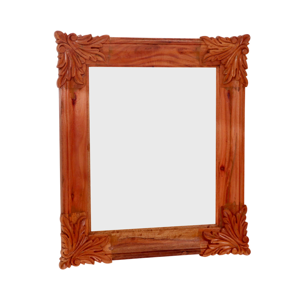 Maren Carved Corner Wall Mirror — view 1