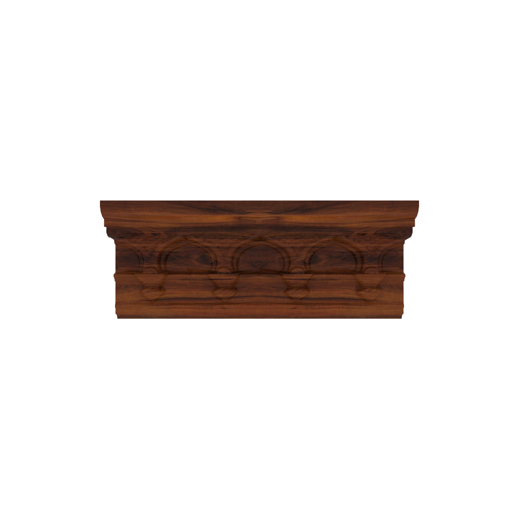 Saffron Carved Arched Wall Shelf — view 2