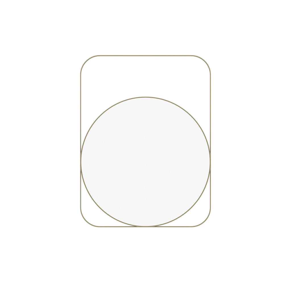 Bellamy Geometric Gold Metal Wall Mirror — view 2