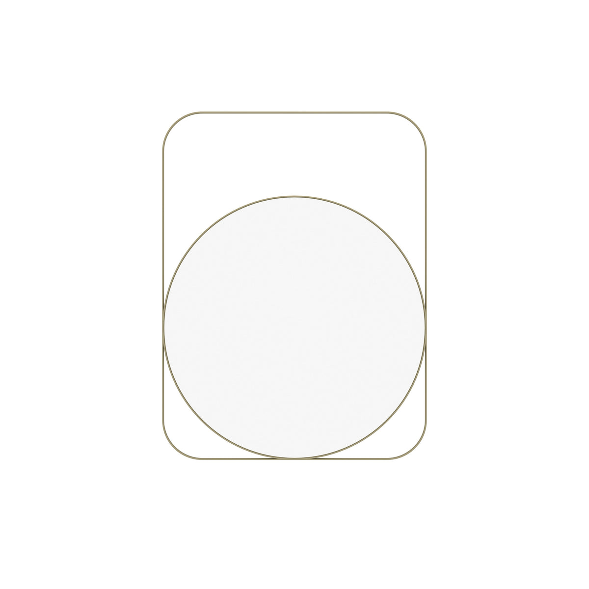 Bellamy Geometric Gold Metal Wall Mirror — view 2