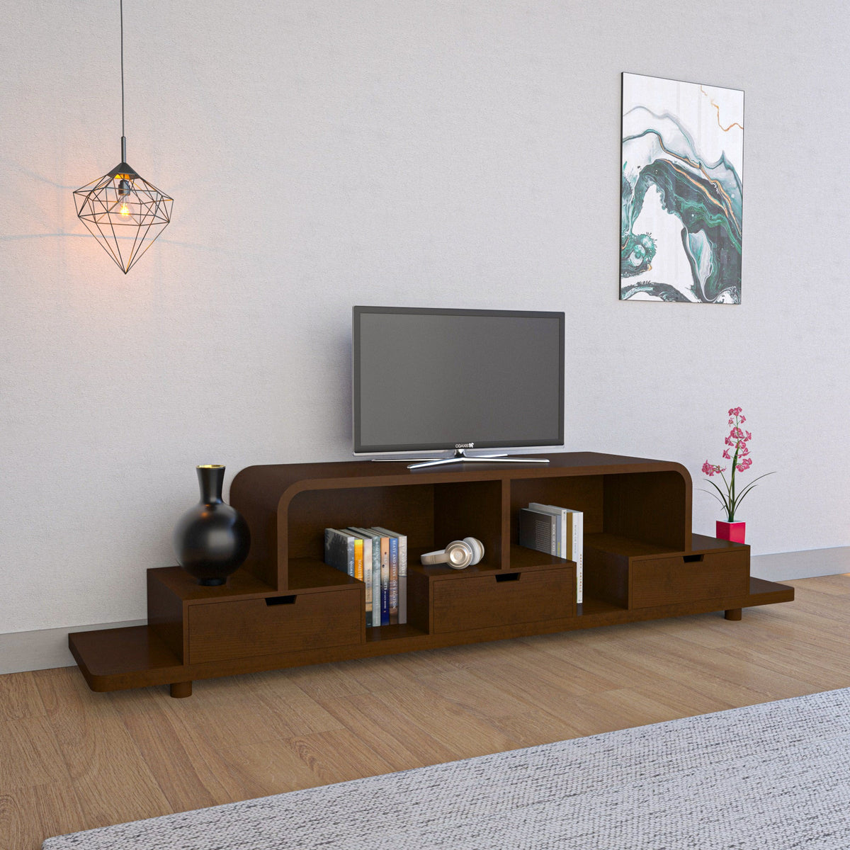 Lucien Solid Wood TV Unit — view 1