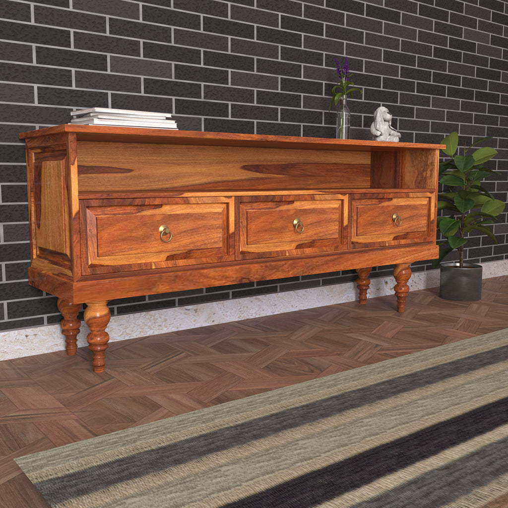 Renata Solid Wood TV Unit — view 2