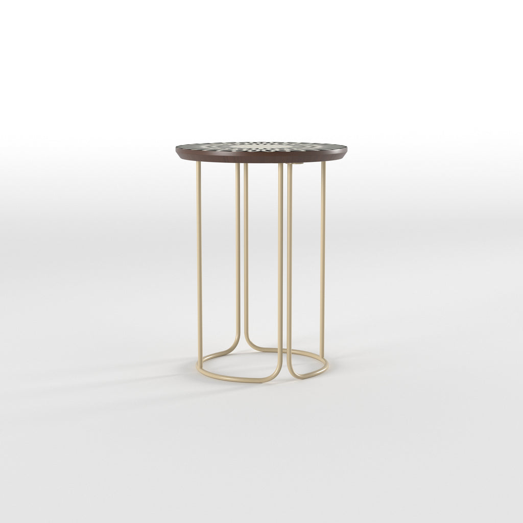 Flora Sunburst Metal Side Table — view 2