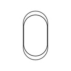 Calista Oval Black Metal Wall Mirror — view 2