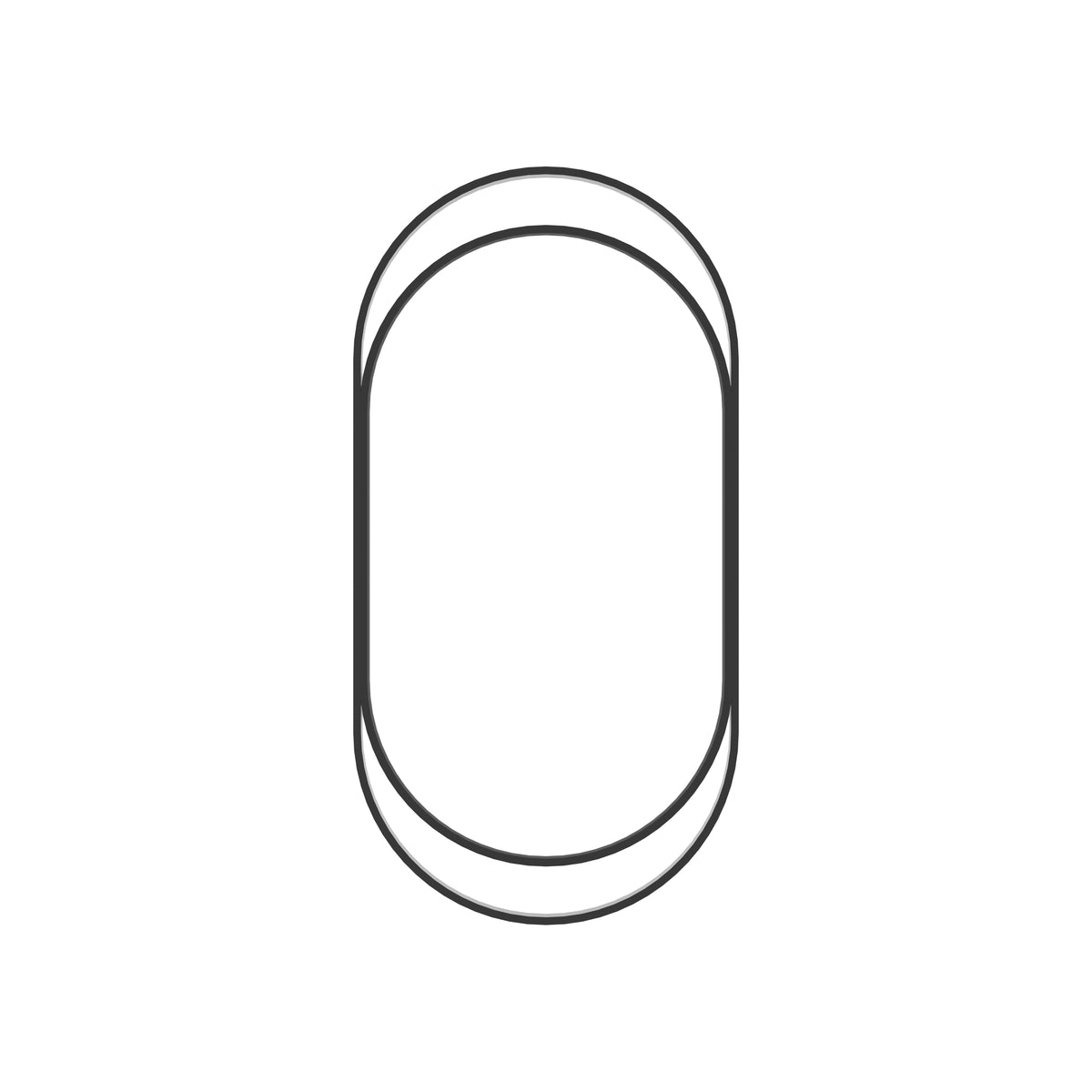 Calista Oval Black Metal Wall Mirror — view 2