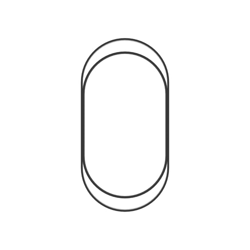 Calista Oval Black Metal Wall Mirror — view 2