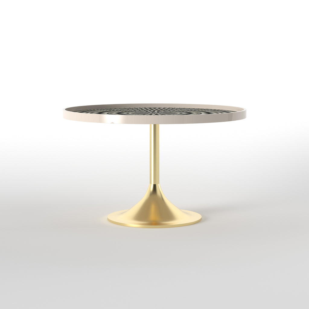 Faye Geometric Metal Side Table — view 2