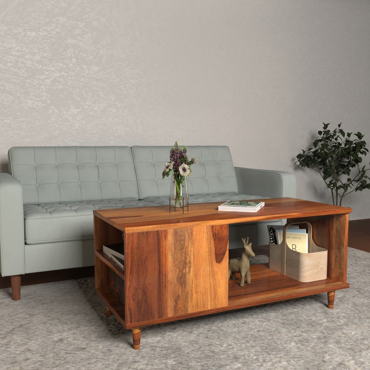 Iris Solid Wood Coffee Table — view 1