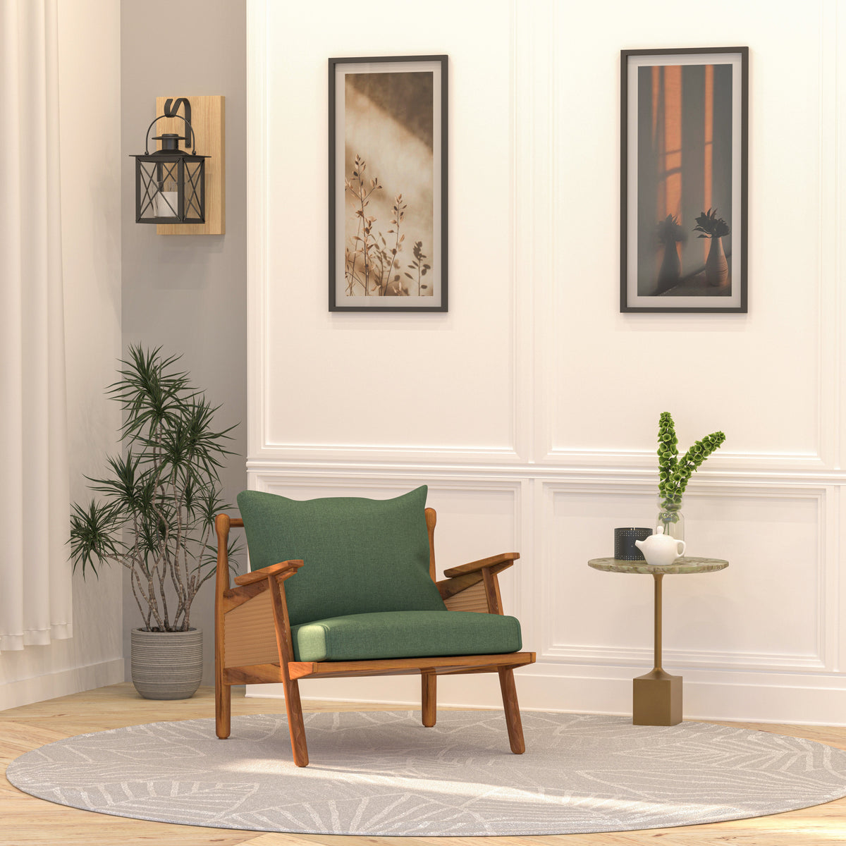 Aurelia Solid Wood Armchair — view 1