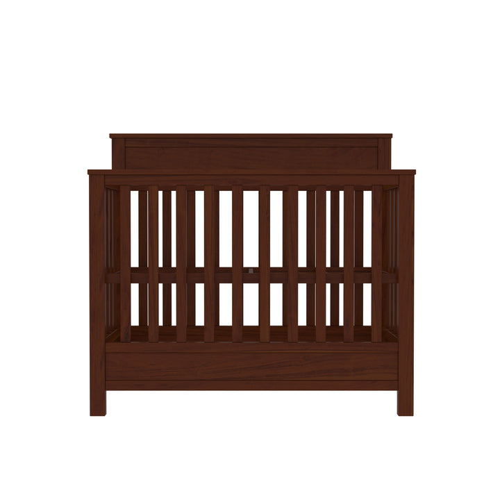 Aesthetic Dark Brown Finished Wooden Handmade Stripped Cradle Cradle
