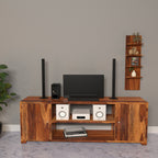 Thea Solid Wood TV Unit — view 1