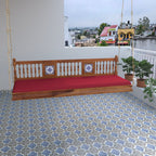 Sora Floral Tiled Hanging Swing — view 1