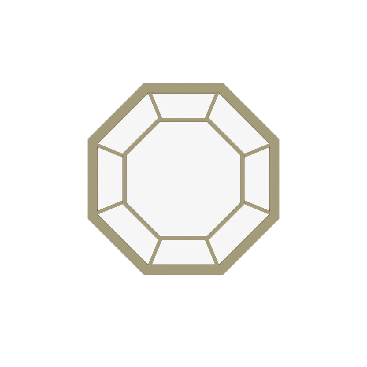Arlo Geometric Octagonal Metal Wall Mirror — view 2