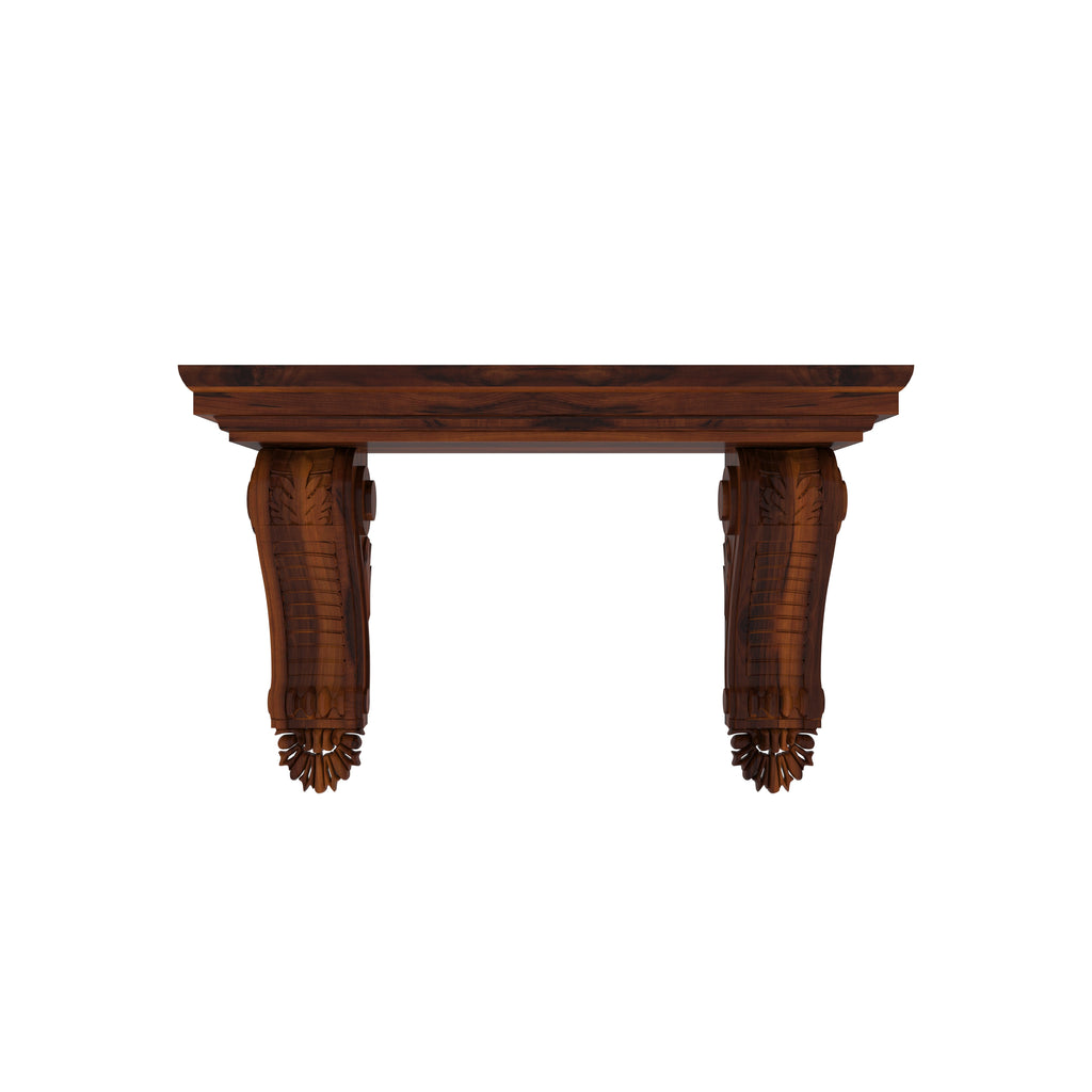 Solana Floral Carved Wall Shelf — view 2