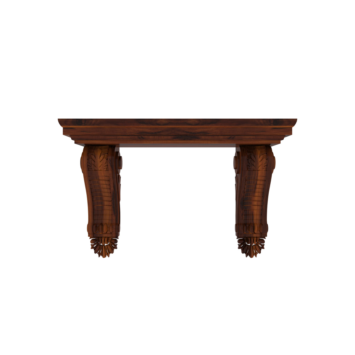 Solana Floral Carved Wall Shelf — view 2