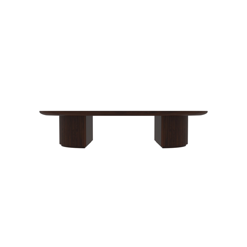 Toki Solid Wood Oval Floor Dining Set – product image 4