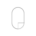Elise Oval Black Metal Wall Mirror — view 2