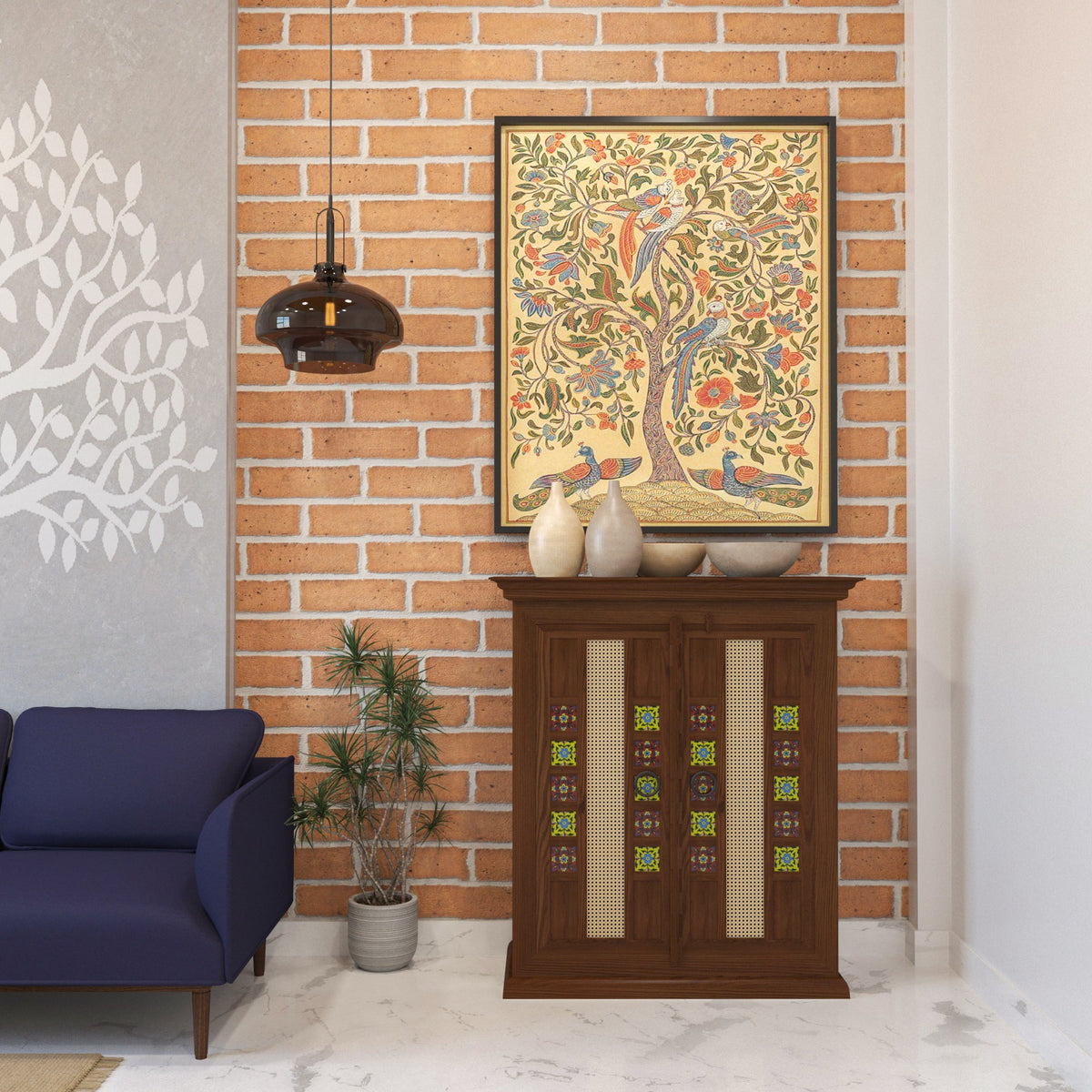 Faye Solid Wood Storage Cabinet — view 1